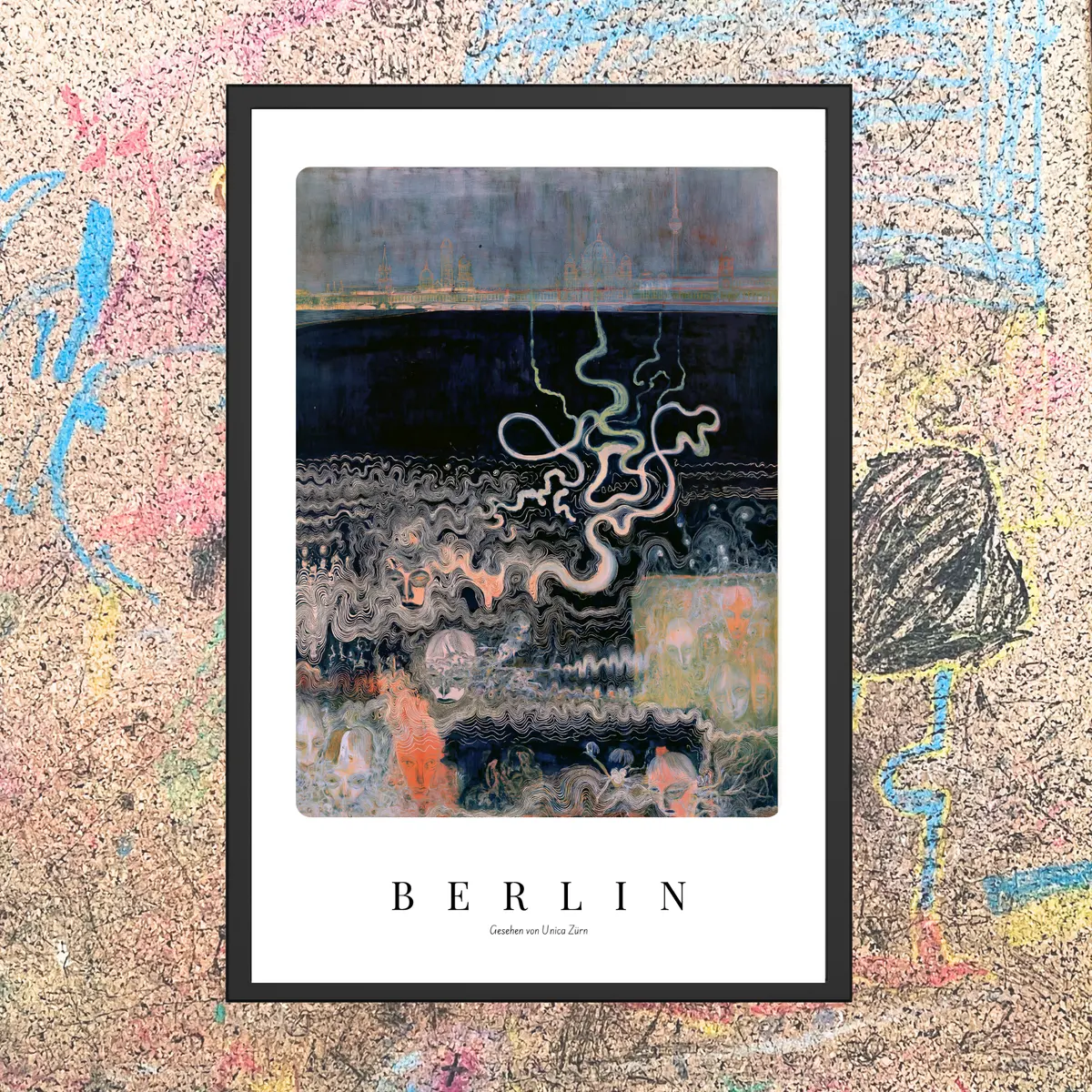 Poster Berlin, auf dem Tisch