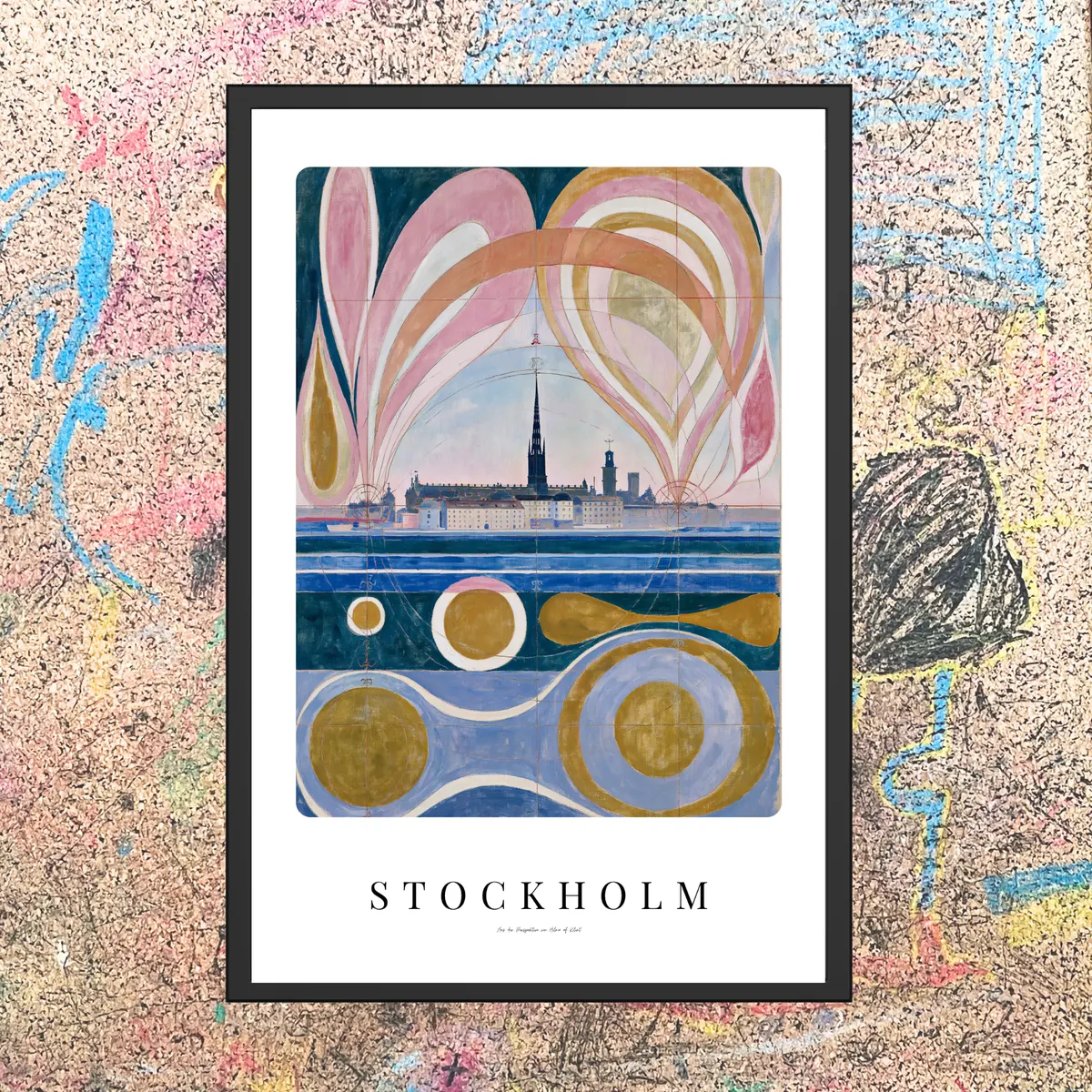 Das Poster der Ausgabe Stockholm, gerahmt